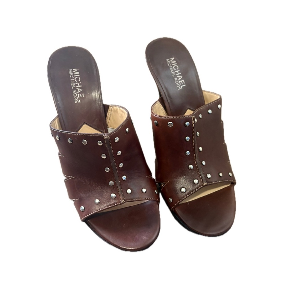 Michael Kors Brown Studded Women's Sandals